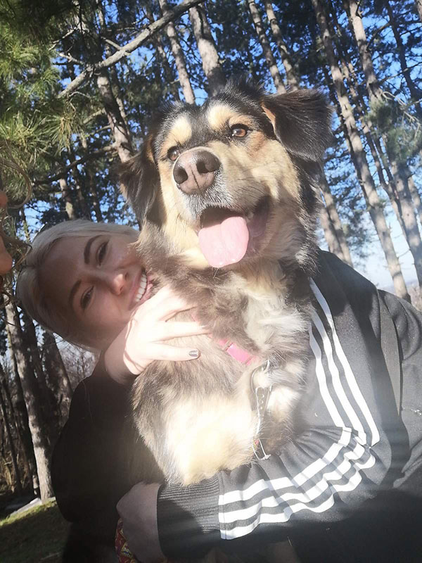 Sanja Vojnović sa psom