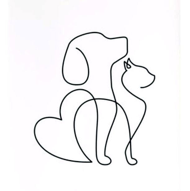 Tetovaža sa motivom mace i psa