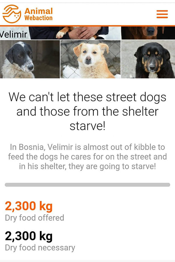 Silver Dog Srebrenica - akcija za hranu